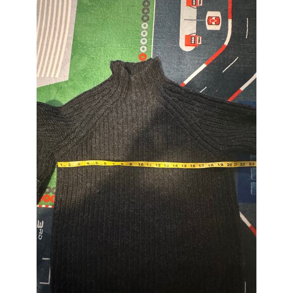 Lauren Ralph Lauren Alpaca Wool Blend Mock Neck Chunky Sweater Gray Size M - Picture 5 of 5